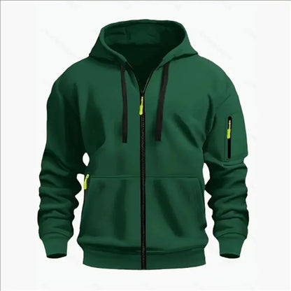 Men's Sweatshirts with Zipper Pockets Thin Solid Color Half Tracksuit Casual Outdoor Hooded Tracksuit Long Sleeves Jacket Coats, Fraquane SAS produit gaming premium