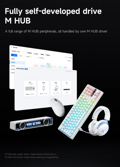MCHOSE G3 V2 Pro Wireless Gaming Mouse PAW3395, Ultra-Lightweight Tri-Mode Bluetooth Gaming Mouse for Esports, Office & Professional Gaming