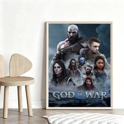 Mythic G-God of War RagnarokS Poster Stylish Art Poster Wall Decor for Living Room Bedroom Office Hotel Home Interior