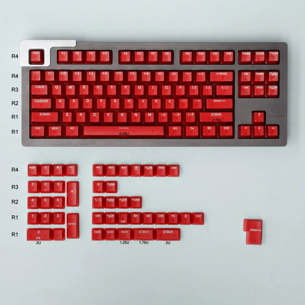132 Keys OEM Profile Transparent Clear Keycaps For Mx Switch Mechanical Keyboard ABS Keycap RGB backlit Game Keyboard Key caps