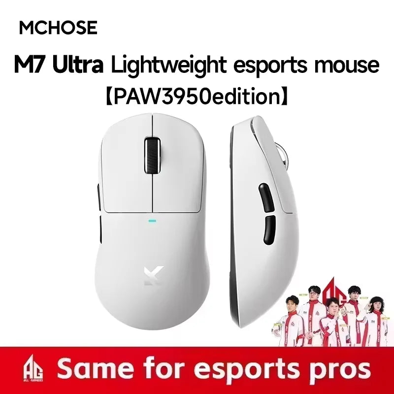 MCHOSE M7 Ultra Εργονομικό Gaming Mouse PAW3950 Super Sensor TOPSPEED Ρυθμός αναφοράς 8000Hz Ελαφρύς σχεδιασμός Realtek Master Mice
