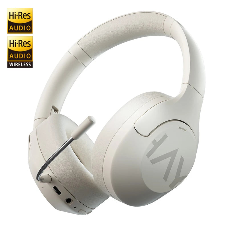HAYLOU S30 Wireless Bluetooth 5.4 Headphones – 43dB Adaptive Noise Cancelling Over-Ear Headphones, 40mm Driver, 80H Playtime Hi-Res ANC Headset with Microphone