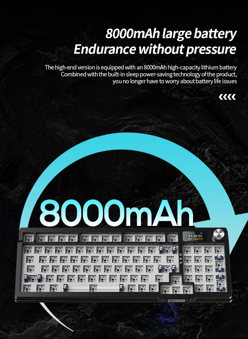 YINDIAOY95 Mechanical Keyboard KIT With Display Screen RGB Backlit Gasket Structure Gaming Hot Swap Keyboard for Customized