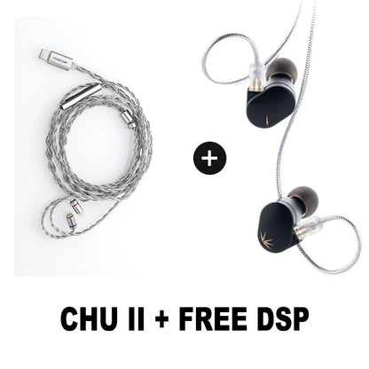 MOONDROP CHU II DSP Wired In-Ear Earphones HiFi Dynamic Driver IEM Earbuds with Detachable 0.78mm Cable