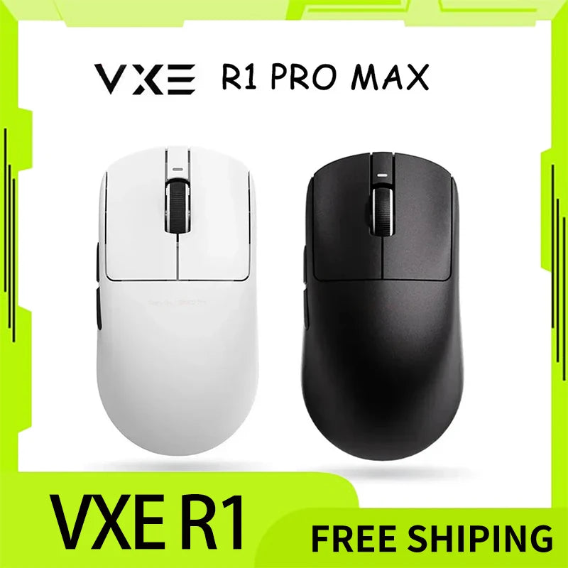 VXE Dragonfly R1 Pro Max Gaming Mouse, Wireless Bluetooth Gaming Mouse with PAW3395 Sensor, Rechargeable Lightweight Ergonomic Esports Mouse