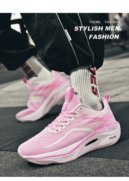 Running Shoes Carbon Board Speciality Marathon Men Sports Breathable Lightweight Women's Comfortable Athletic Nonskid Sneakers