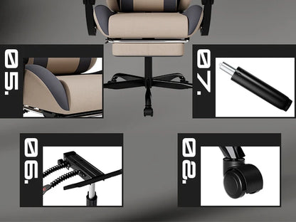 SUKIDA Ergonomischer Racing-Gaming-Stuhl, verstellbar und drehbar, mit Kopfstütze und Lendenwirbelstütze für Büro und Gaming
