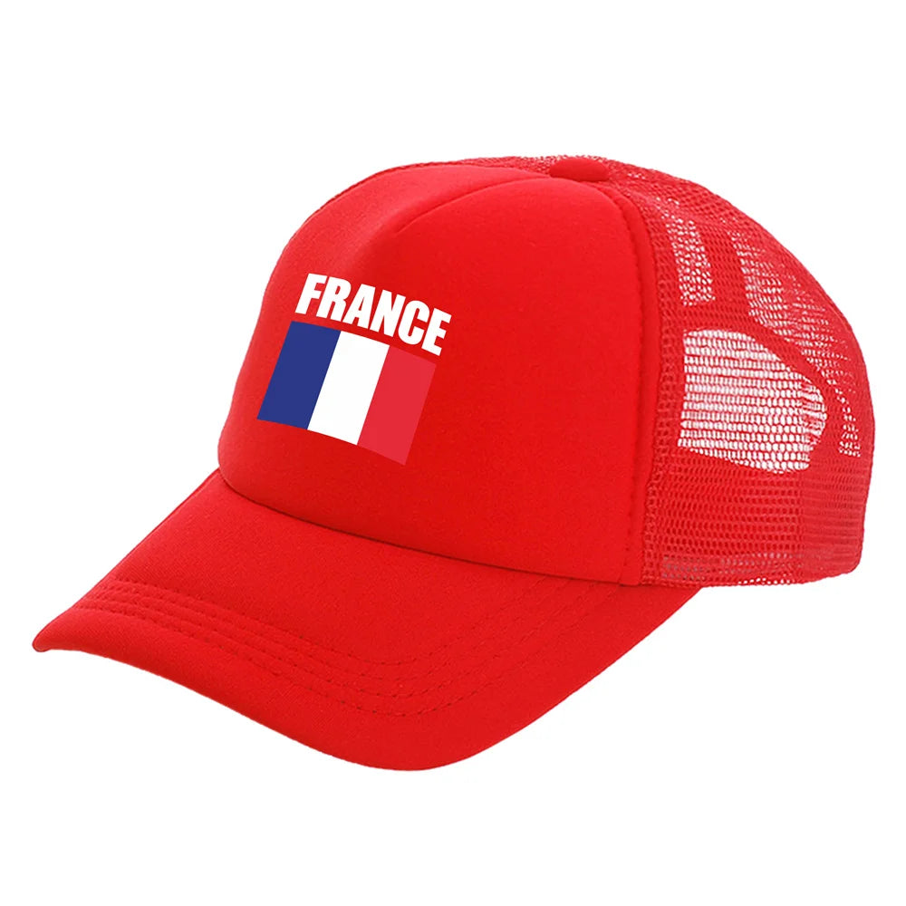 France Trucker Caps Fashion Cool France Hats Baseball Cap Summer Outdoor Sun Mesh Caps