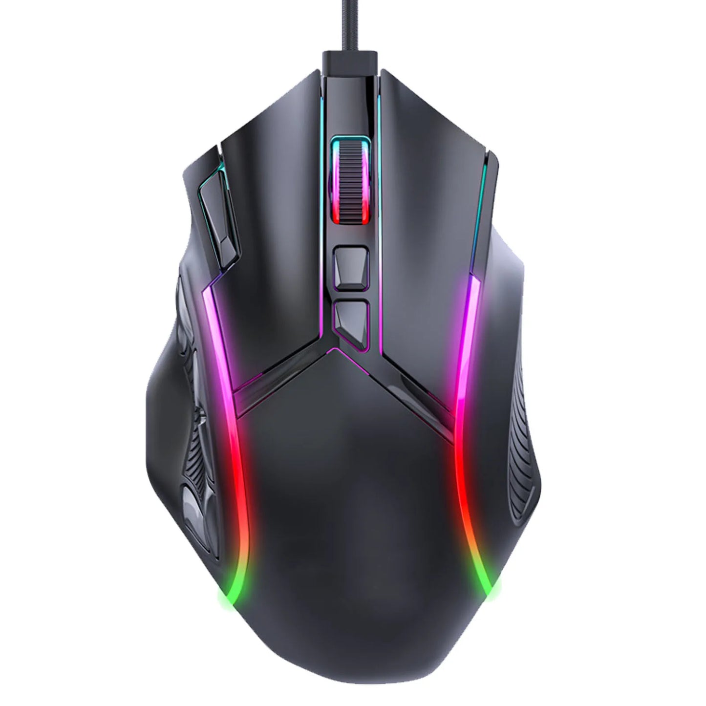 Ενσύρματο RGB Gaming Mouse 12800DPI με 12 Πλήκτρα, Ορισμό Macro, Ανταλλακτικά Αξεσουάρ Υπολογιστή, Φωτοηλεκτρική Λειτουργία