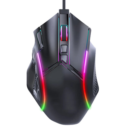 Ενσύρματο RGB Gaming Mouse 12800DPI με 12 Πλήκτρα, Ορισμό Macro, Ανταλλακτικά Αξεσουάρ Υπολογιστή, Φωτοηλεκτρική Λειτουργία