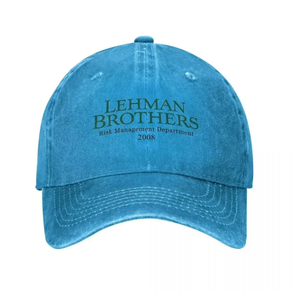Retro Lehman Brothers Risk Management Department 2008 Trucker Hat Unisex Distressed Washed Headwear Outdoor Running Golf Cap Hat