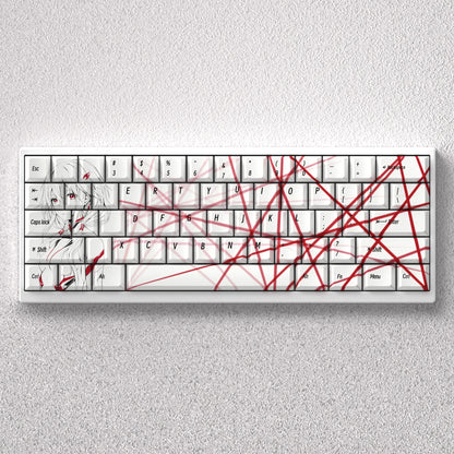 73 Keys PBT Dye Sublimation Cherry Yuzuriha Inori Anime for 60 65 68 Layout Mechanical Keyboard GK61 Anne Pro 2