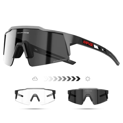 Kapvoe Photochromic Cycling Sunglasses Men Glasses Fashion Mountain Bicycle Outdoor Road Riding Goggles Eyewear Sports MTB Bike