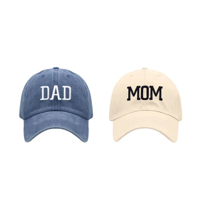 Mom and Dad Embroidered Baseball Hat Retro Sports Running Sunscreen Leisure Daily Versatile Travel Duck Tongue Hat