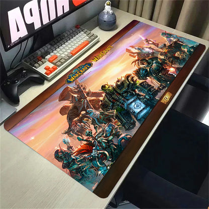 Natural Horde Alliance Mouse Pad Rubber Large Computer Desk Keyboard Mat HD World Of Warcraft Gaming Mousepad Speed Locking Edge