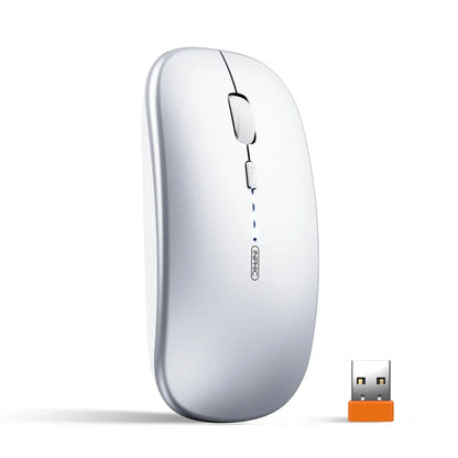 Inphic M1P Rechargeable 2.4G Wireless Mouse with Battery Level Display, Silent Portable Wireless Mouse, Ultra-Thin Rechargeable Mouse for Laptop, PC & Office
