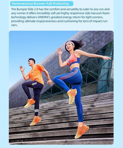 ONEMIX Nuove scarpe da running ammortizzate da uomo, adatte a runner pesanti, stringate, sportive da donna, antiscivolo, outdoor, sneakers atletiche da uomo
