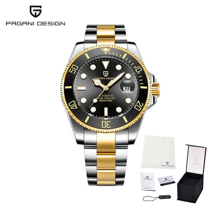 PAGANI DESIGN Diving Watch Mechanical Automatic Watch 316L Stainless Steel UltraBright Luminous Watch Top Luxury Watches for Man