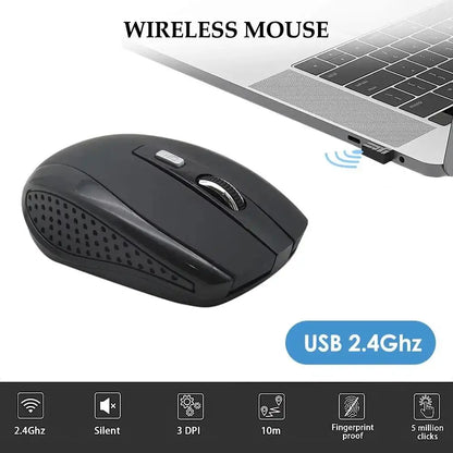 Wireless Mouse Silent 2.4G Wireless Mouse, Portable Optical Wireless Mouse with Adjustable 1600 DPI, USB Nano Receiver, Silent Wireless Mouse for Laptop, PC, MacBook & Notebook