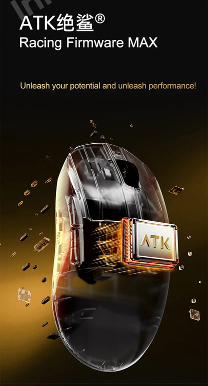 ATK Dragonfly A9 Ultimate безжична геймърска мишка A9 Air PAW3950, ултралека ергономична e-sports мишка за FPS геймъри, CSGO A9 Ultra