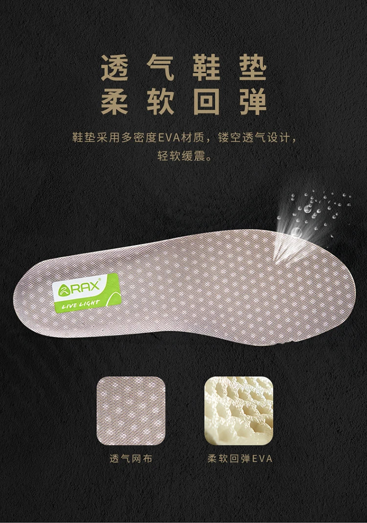 Chaussures de course RAX pour hommes et femmes – Chaussures de sport d'extérieur – Baskets légères et respirantes – Tige en maille aérée – Semelle extérieure antidérapante en caoutchouc naturel