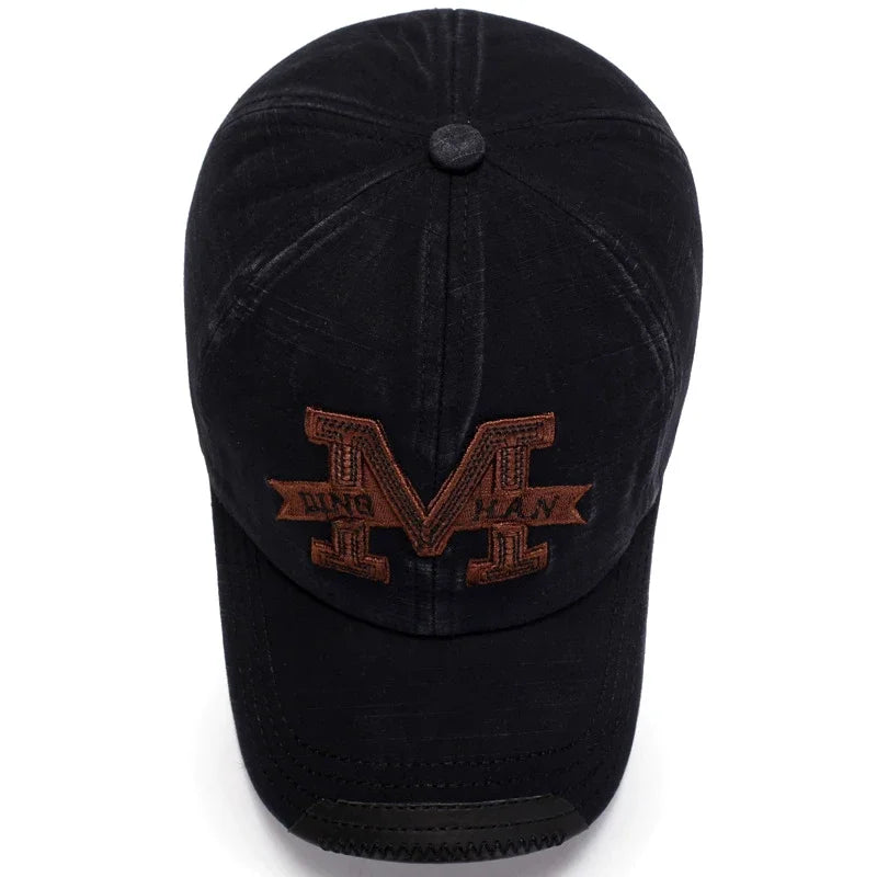 Spring and Autumn Washed Hats Mens Casual Old Baseball Caps Outdoor Embroidered Sun Hats