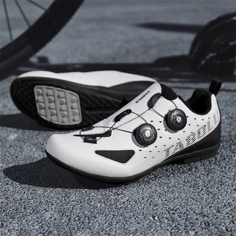 Lock-Free Cycling Shoes Flat Pedal Shoes Men Bike Cleat Sneaker MTB Bicycle Biking Women Breathable Indoor Boots