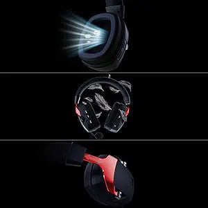 Wireless Gaming Headset with Detachable Noise Cancelling Microphone – Bluetooth 5.3, 2.4G Wireless & 3.5mm Wired Gaming Headphones for PC, PS5, PS4, Mobile