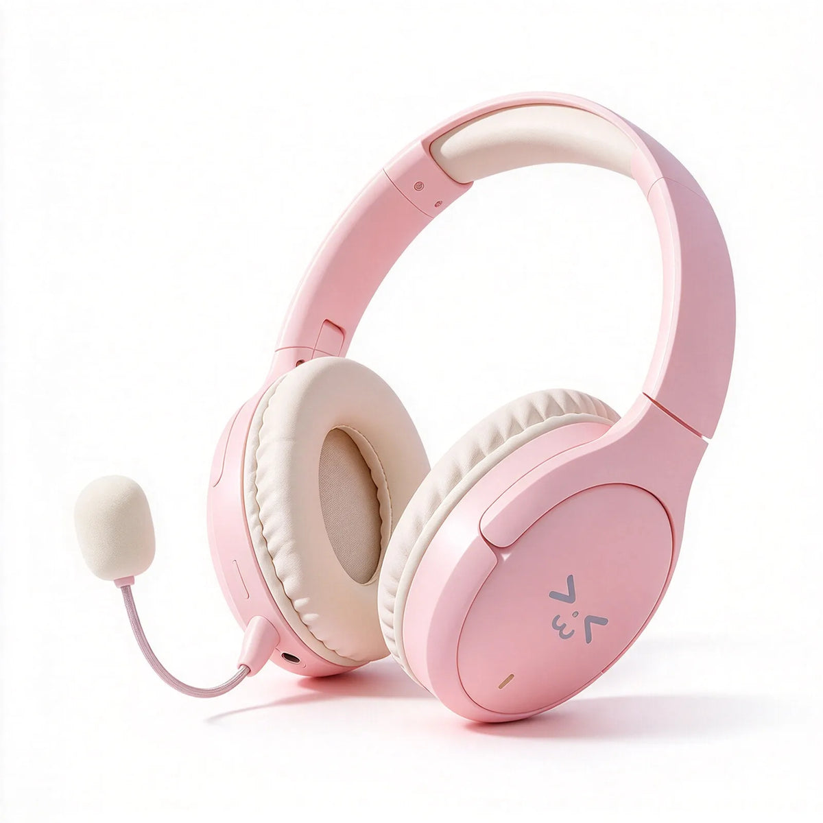 Casque sans fil pour enfants avec micro amovible, Bluetooth 5.4, supra-auriculaire, emplacement pour carte TF, réduction de bruit par IA, pour l'école, les études en ligne et la musique