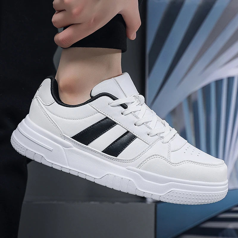 Plus Big Size 50 51 52: zapatillas de cuero para hombre, zapatillas deportivas informales, zapatillas planas de skate para dropshipping