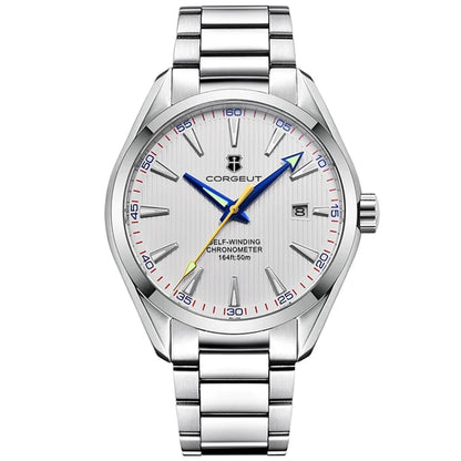 Luxury NH35 Corgeut Watch Men's 41mm Sport Clock Automatic Mechanical Wristwatch Sapphire Steel Band