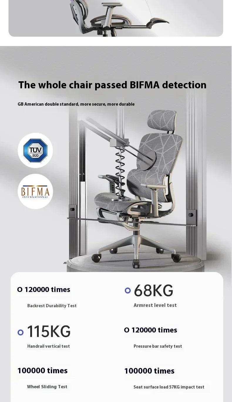Ergonomic Gaming Office Chair Adjustable 3D Armrests Headrest Lumbar Support Computer Desk Chair with Footrest & Reclining Backrest