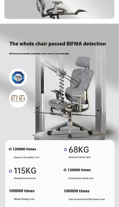 Ergonomic Gaming Office Chair Adjustable 3D Armrests Headrest Lumbar Support Computer Desk Chair with Footrest & Reclining Backrest
