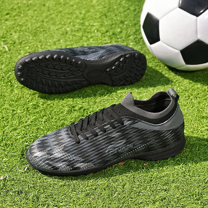 Ghete de fotbal pentru bărbați, de înaltă calitate, crampoane pentru meci, model popular pentru interior și exterior, teren cu iarbă, futsal, ghete high-top antiderapante
