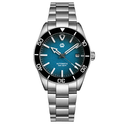 Upgraded Model Men's Automatic Watch Mechanical 3D Dimensional Luminous Watch Needle Ceramic Bezel 150 Meters Waterproof Diving