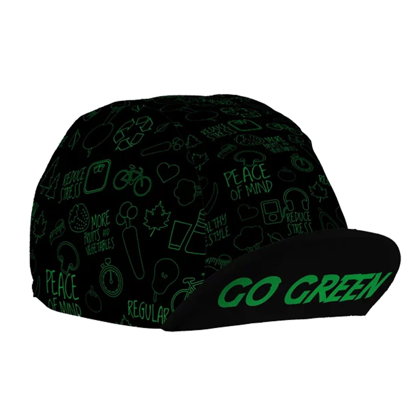SweetMatt Classic Retro Pizza Dinosaur Bulldog Green White Red  Polyester Bicycle Men's Caps Quick Dry Cycling Sports Balaclava