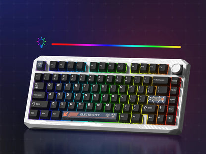 Womier ERA75 V2 75% Wireless Aluminum Mechanical Keyboard with VIA/QMK Knob 3-Mode Gasket Hot Swappable Keyboard for PC Computer