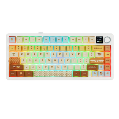EPOMAKER X AULA F75 MAX Compact 75% ANSI Layout Wired/Bluetooth/2.4GHz Wireless Mechanical Keyboard with TFT Screen and a Knob