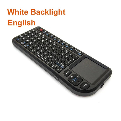 A8 Mini Wireless Keyboard 2.4G RF Backlit Touchpad Russian English Keyboard For MacBook iPad PC Tablet USBRechargeable Air Mouse