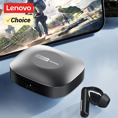 Lenovo LE209 Gaming Headset Wireless Bluetooth 6.0 Earbuds with ANC Noise Reduction, 35H Battery Life Sports Earphones, Waterproof Low Latency Gaming Headphones