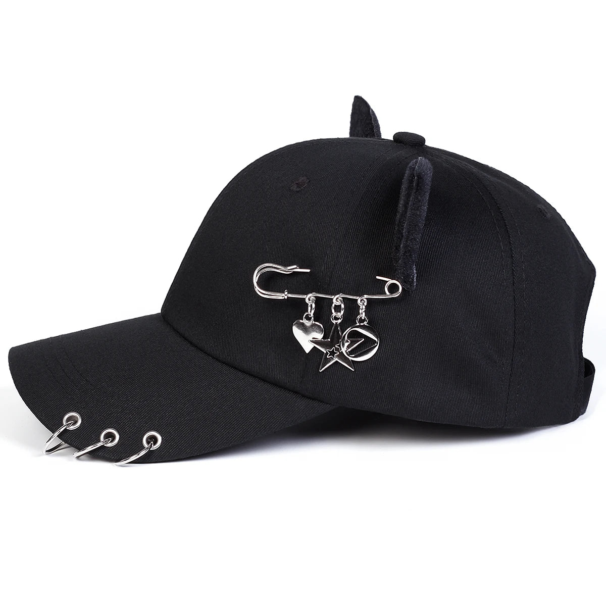 Unisex Cat Ear Pin Love Baseball Caps Spring Autumn Outdoor Adjustable Casual Hats Sunscreen Hat Sports Cap