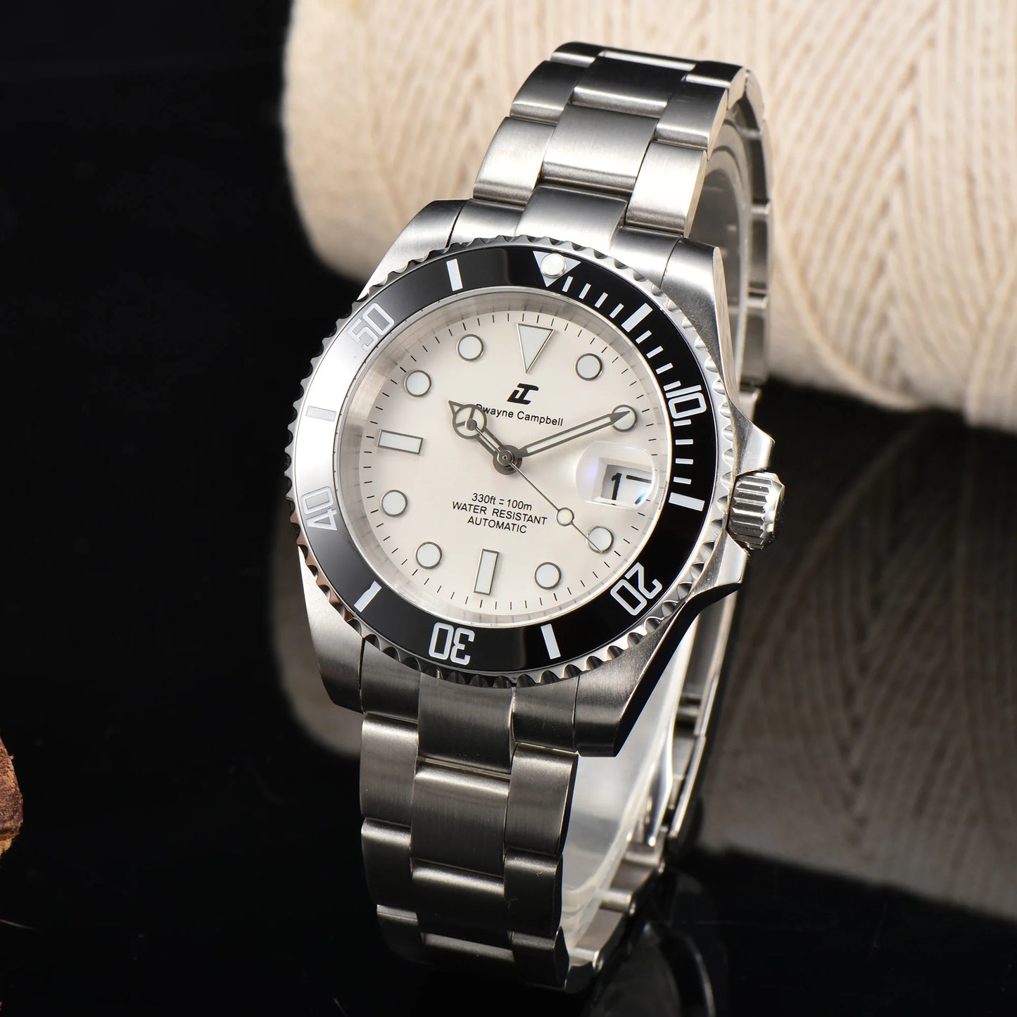 DWAYNE CAMPBELL Top Luxury NH35 Men's Automatic Mechanical Watch Waterproof Luminous Sapphire Glass Classic Business Wristwatch