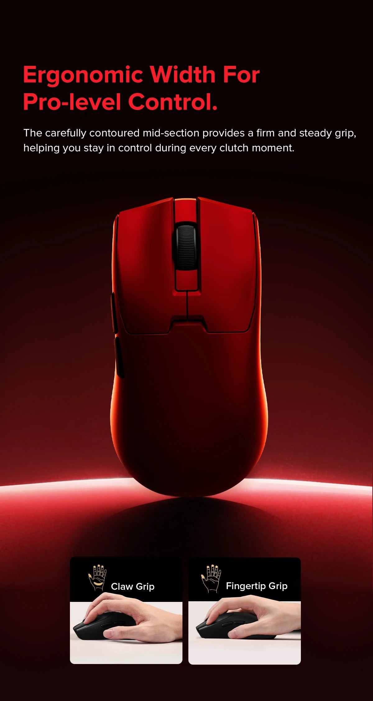 Delux M800mini Wireless Gaming Mouse 46g Lightweight PAW3395 Sensor 26000 DPI, 1000Hz Polling Rate Gaming Mouse for PC Gamer
