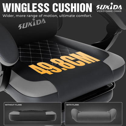 SUKIDA Gaming Chair High Back Ergonomic Computer Chair With Footrest Reclining Adult Comfortable Office Chair ﻿