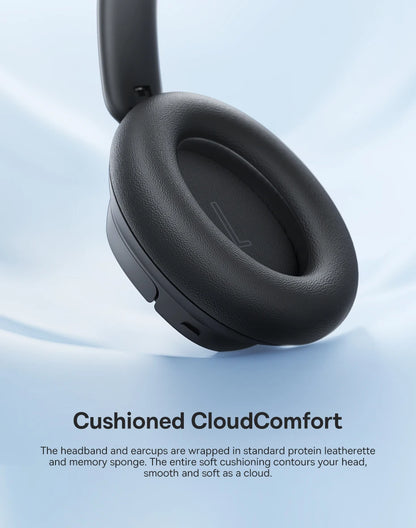 Baseus Bass EH10 NC Noise Cancelling Wireless Headphones Bluetooth 6.0 Over Ear Headset with 45dB ANC, 80H Battery, Hi-Res Audio & AI Calls