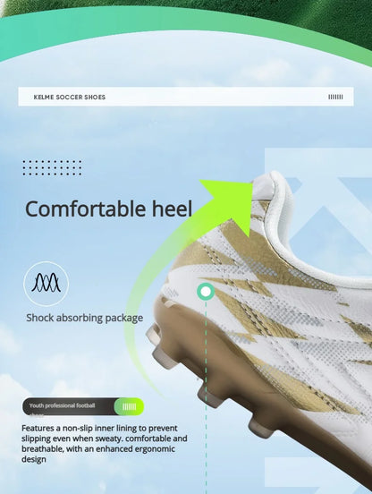 Buty piłkarskie Kelme Mg dla mężczyzn, młodzieżowe buty piłkarskie z krótkimi kolcami, profesjonalne buty do zawodów i treningów, buty piłkarskie dla dziewcząt