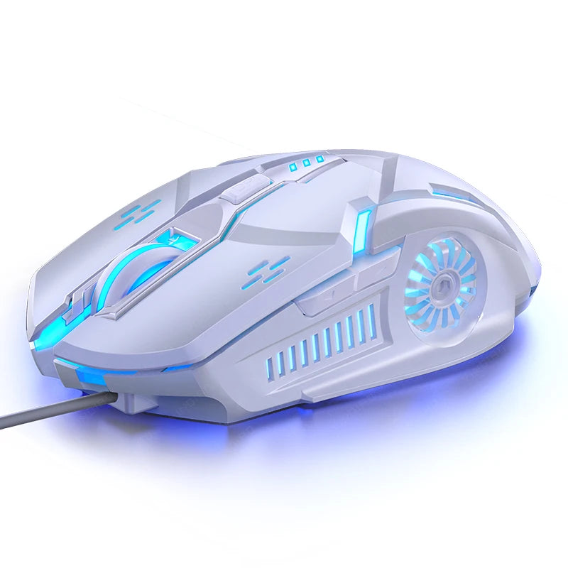 Ενσύρματο Gaming Ποντίκι G5 με Πολύχρωμο Οπίσθιο Φωτισμό, 6 Κουμπιά, Αθόρυβη Λειτουργία, 4 Ταχύτητες, 3200 DPI, RGB Gaming Mouse για Υπολογιστή και Laptop