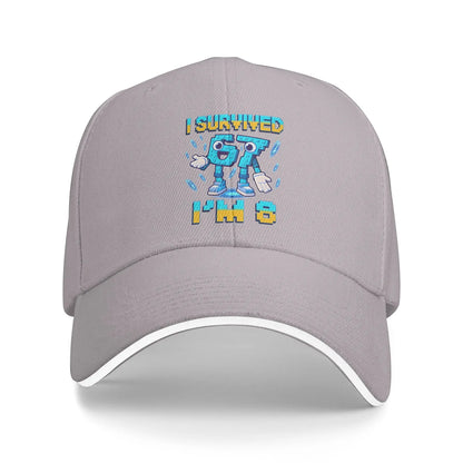 Unisex 8th Birthday I'm 8 Year Old Six Seven Bruh 6 7 Brainrot Meme Hat  Sun Baseball Caps New Baseball Cap Sunscreen Hats
