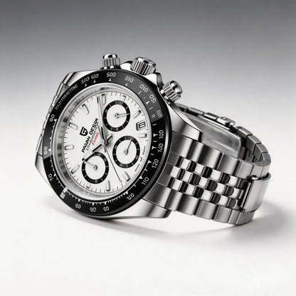 Męski zegarek kwarcowy PAGANI Design – sportowy i luksusowy styl, szkło szafirowe, wodoodporny (model PD1644)
