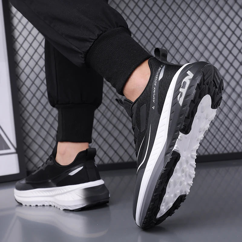Chaussures de marche pour homme, outdoor, antidérapantes, de bonne qualité, tendance, plates, résistantes à l'usure, respirantes, baskets décontractées, sportives, chaussures de course pour homme